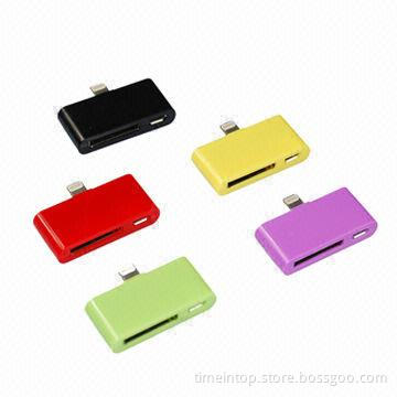 8-pin Lightning Adapter with 30-pin and Micro USB Ports, Supports Synchronization and Charging